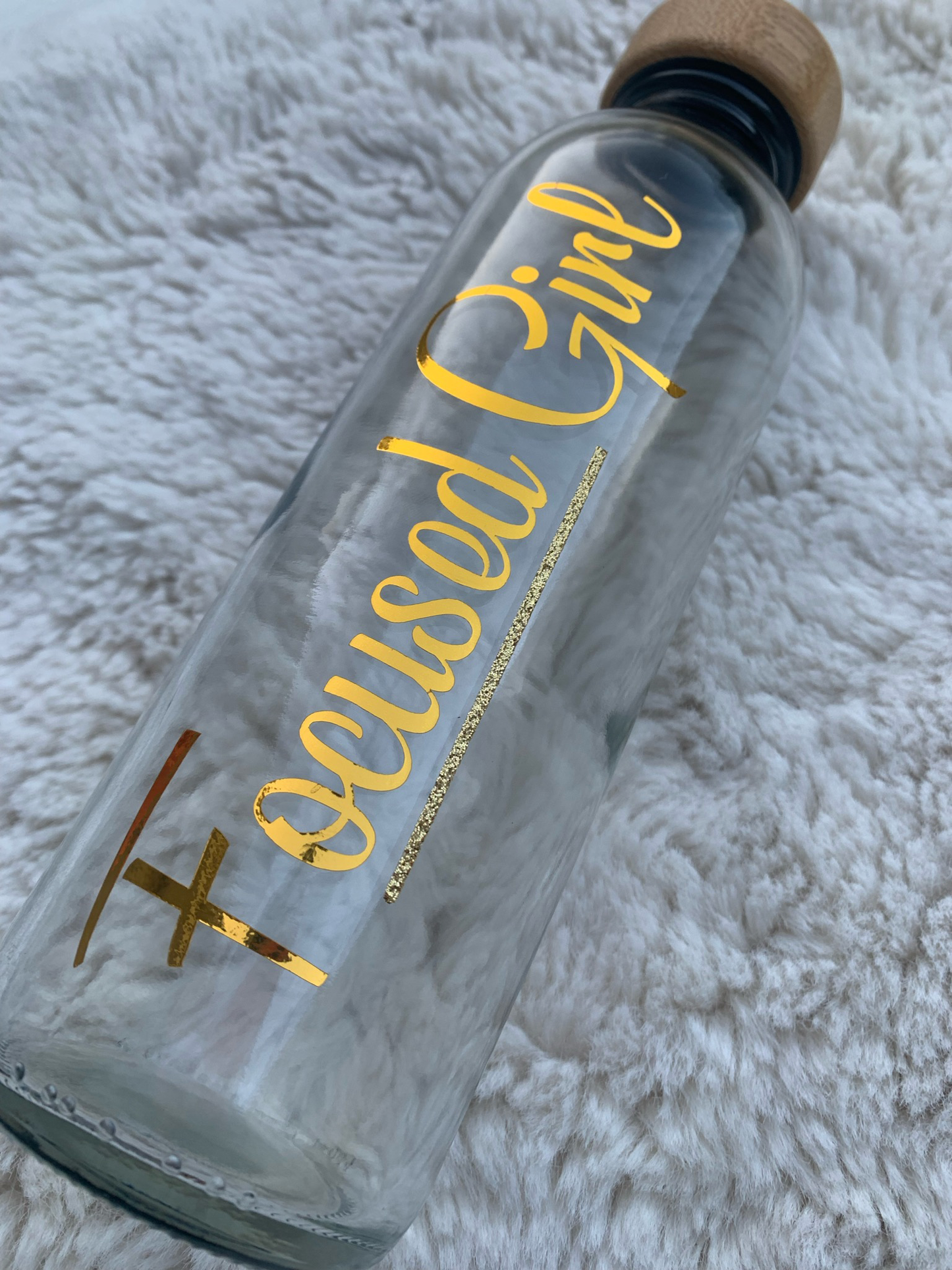 Foil Glass Water Bottle Personalised